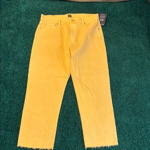 GAP Straight Jeans in Bright Yellow